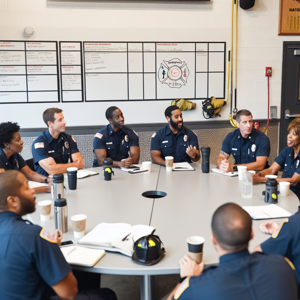 Firefighters Team Meeting
