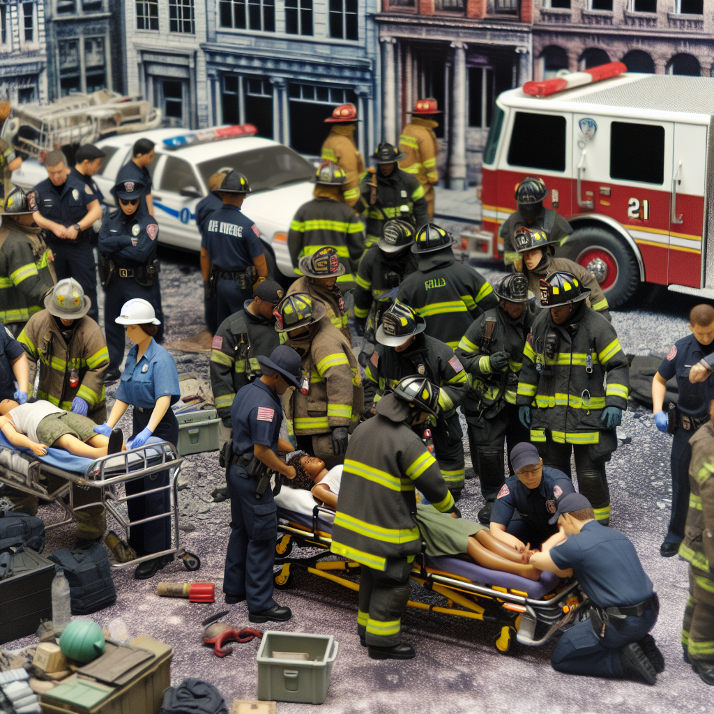 Multiple agencies collaborating in a crisis response scenario