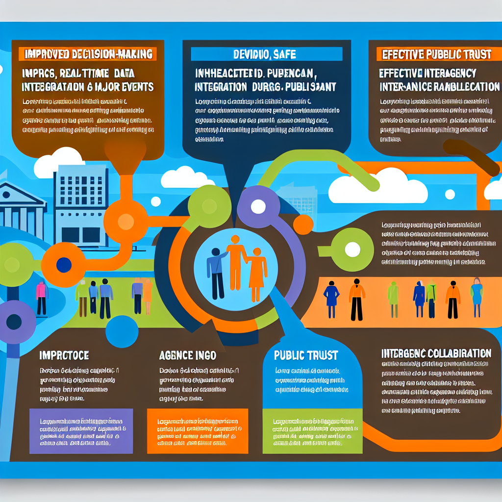Infographic summarizing the benefits of real-time data integration in public safety during major events.