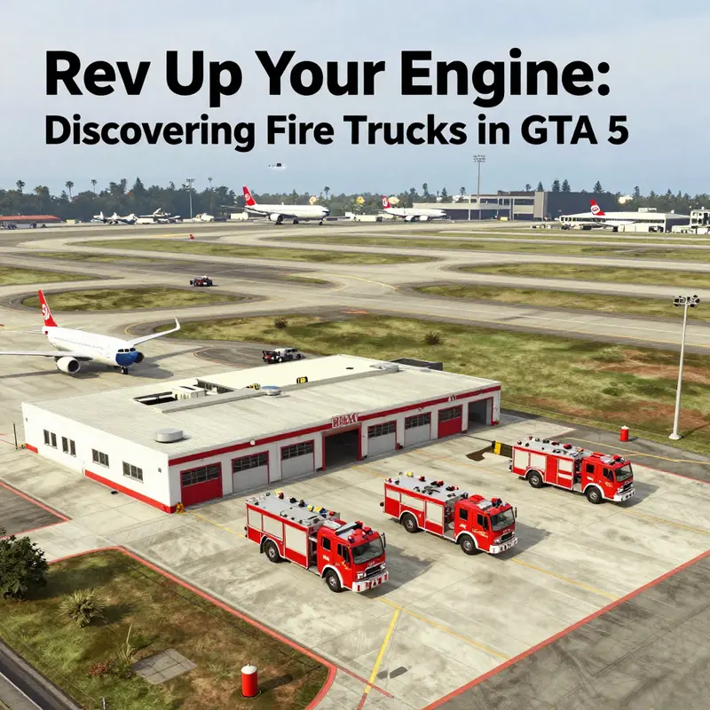 A fire truck parked at Los Santos Fire Department, the best spot for finding these emergency vehicles.