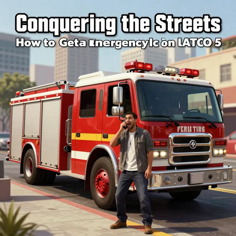 Calling for emergency services to request a fire truck in GTA 5.