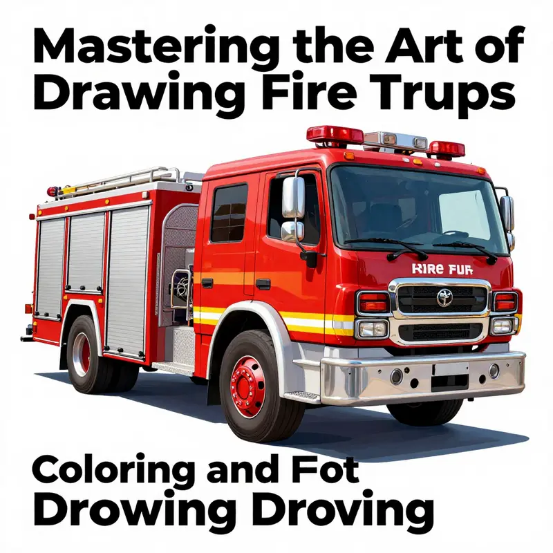 Fundamental shapes to get you started with your fire truck drawing.