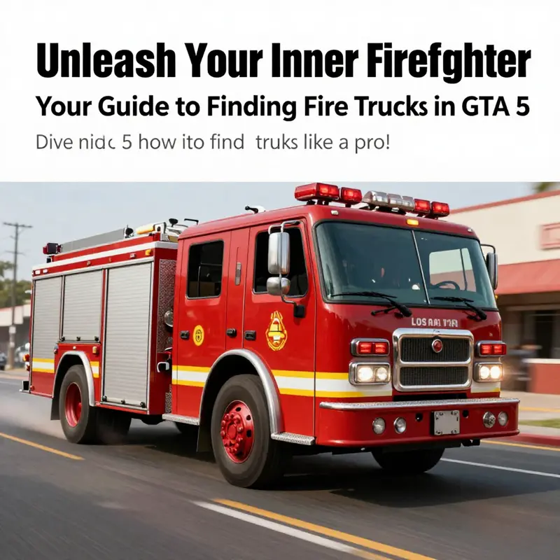 A fire truck speeding through the streets of Los Santos in GTA 5.