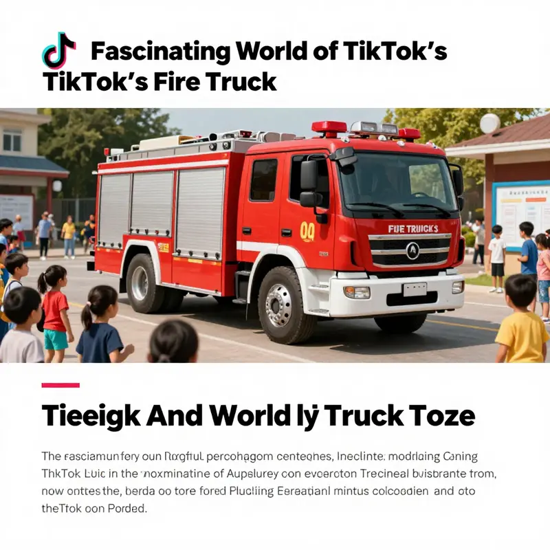 Children joyfully engaging with educational fire truck animations and videos on TikTok.