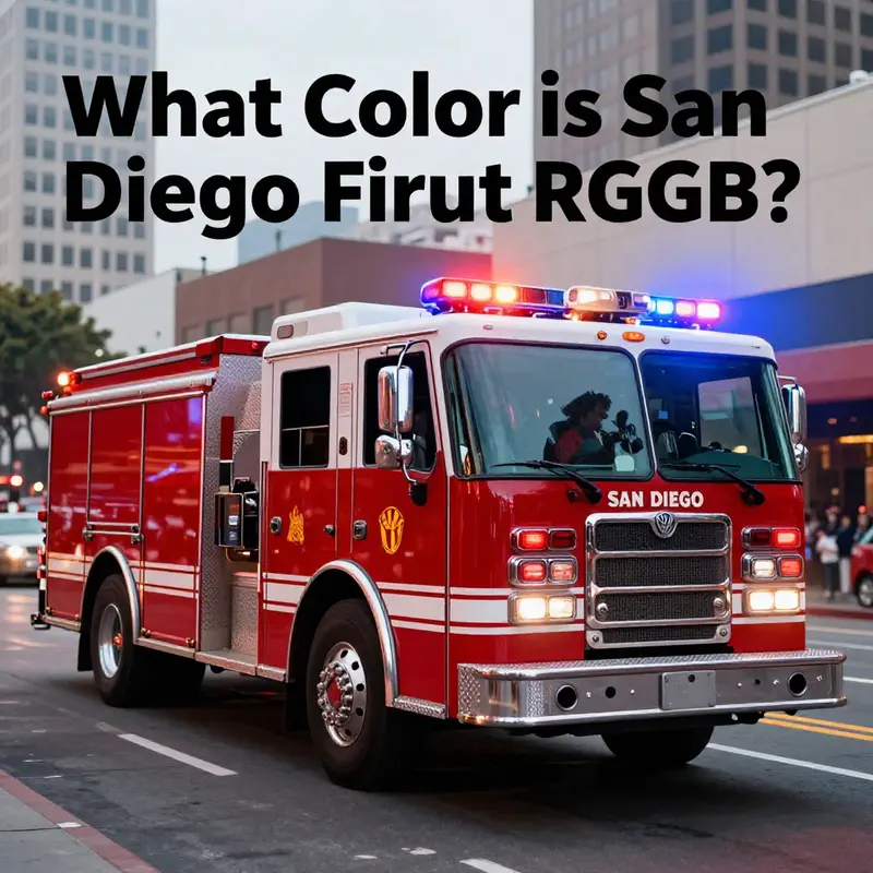 A San Diego fire truck responding to an emergency, highlighting its iconic red color.
