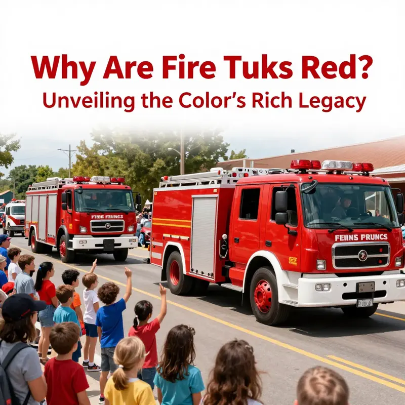 Historical view of fire trucks with their distinctive red paint, reflecting tradition and early firefighting practices.