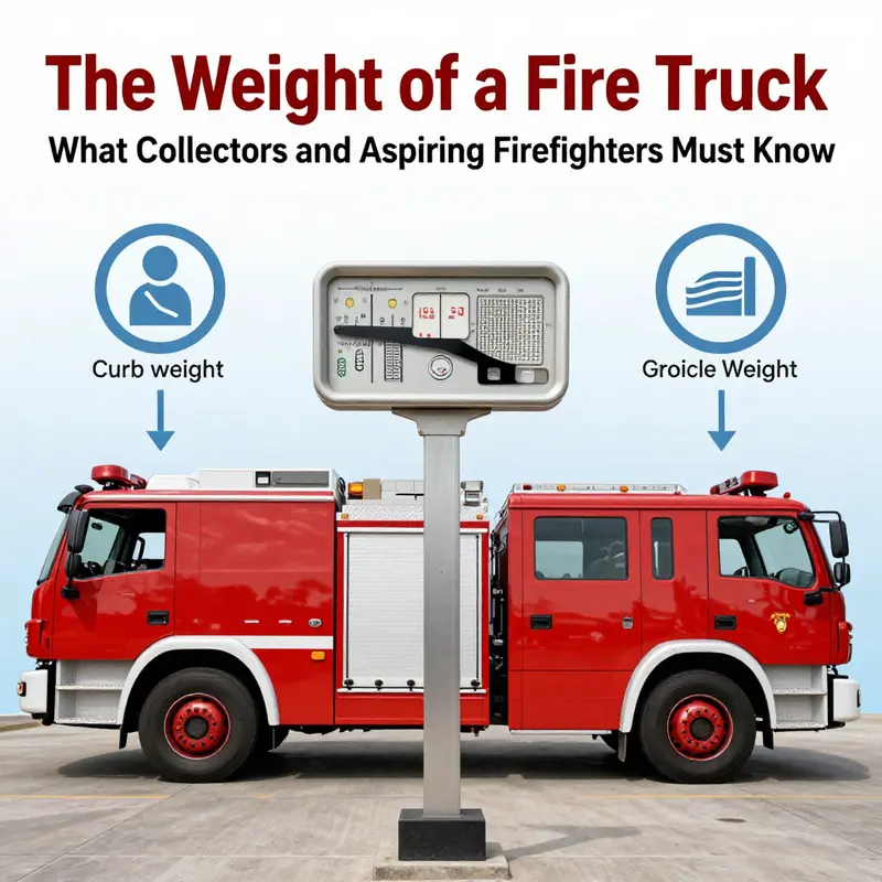 Different fire truck models display a variety of weight configurations.