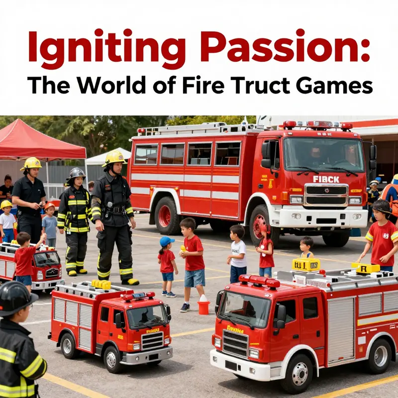 A vibrant collection of fire truck games illustrating their diversity in gameplay and themes.