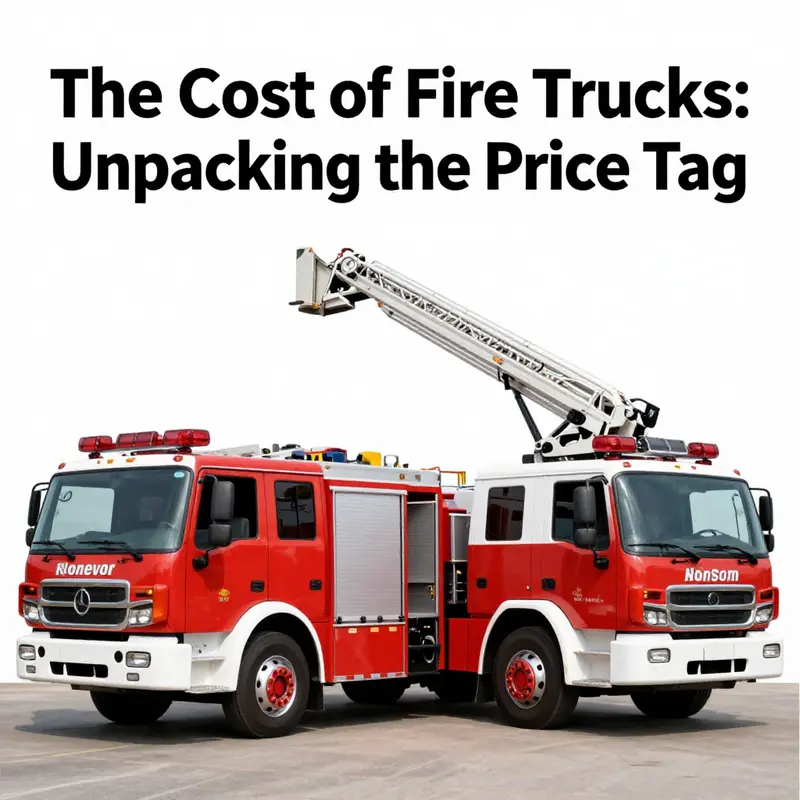 A visual breakdown of fire truck types with corresponding price ranges.