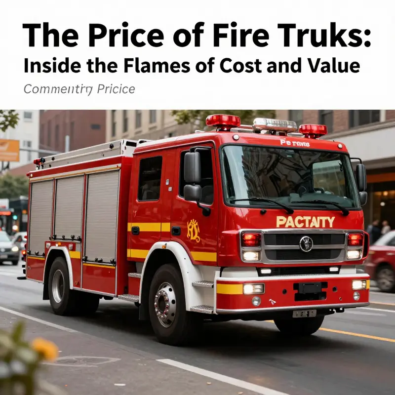 A modern fire truck navigating through a busy city street, representing community safety.