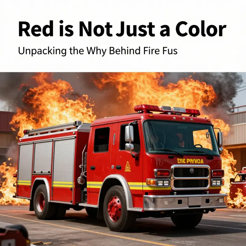 A lively image of a red fire truck responding to a fire scene, showcasing firefighting urgency and valor.