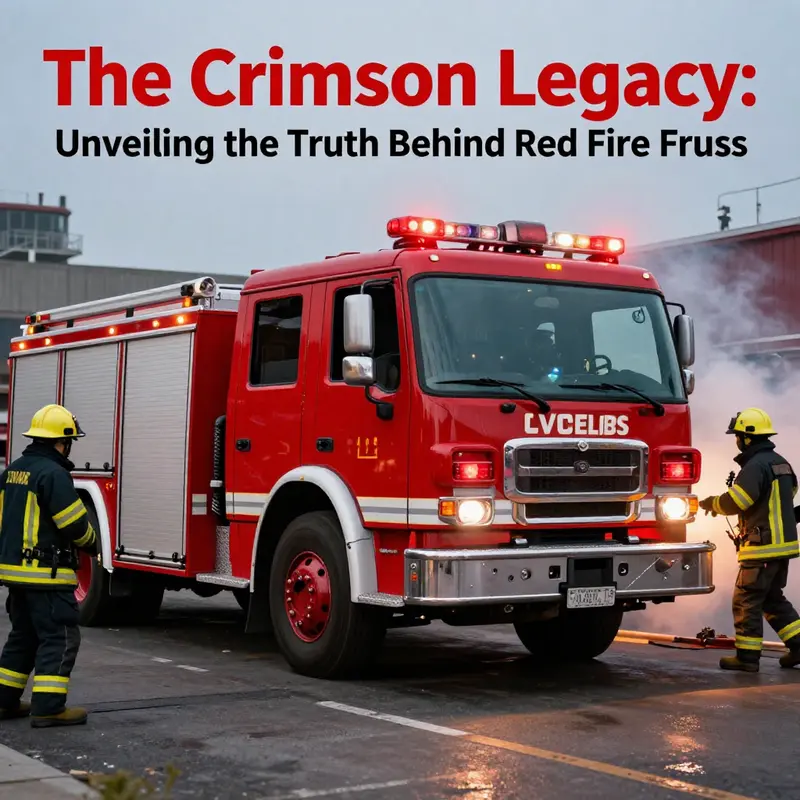 A red fire truck at a fire emergency scene, highlighting the significance of color in firefighting.