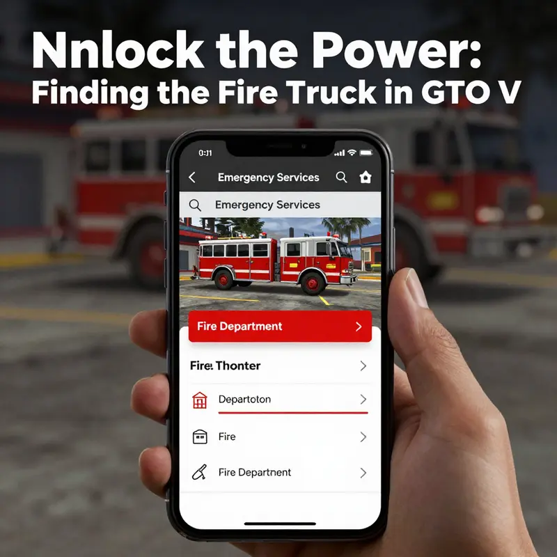 Requesting a fire truck through the Emergency Services menu in GTA V.