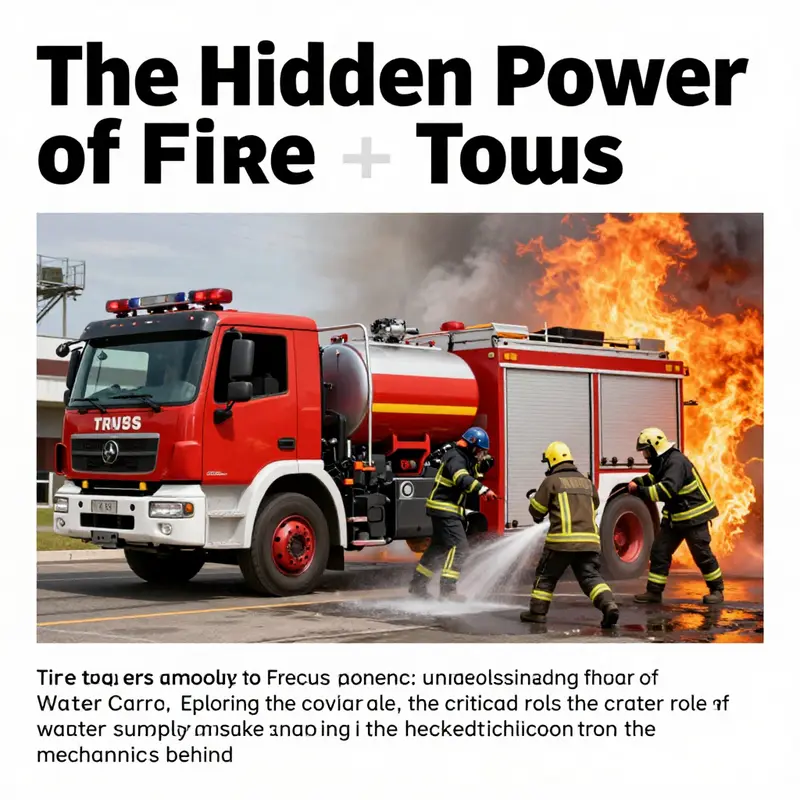 Firefighters working alongside a fire truck to extinguish a blaze, showcasing the importance of water in their operations.