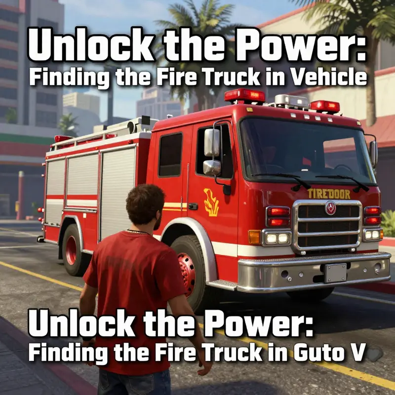 Requesting a fire truck through the Emergency Services menu in GTA V.