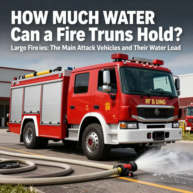 Small fire trucks are designed for quick responses and typically hold between 500 liters to 4 tons of water.