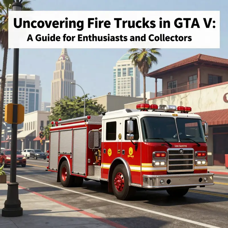 A fire station in Los Santos, a prime location for finding fire trucks in GTA 5.