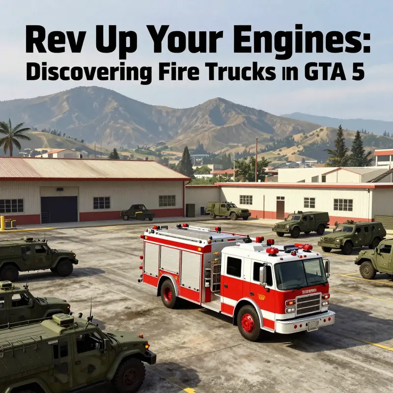 A fire truck parked at Los Santos Fire Department, the best spot for finding these emergency vehicles.