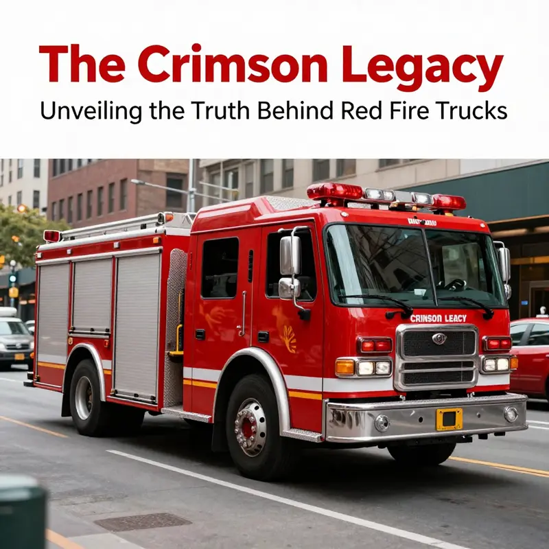 An early 20th-century fire truck showcasing the transition to red vehicles amidst vintage automobiles.