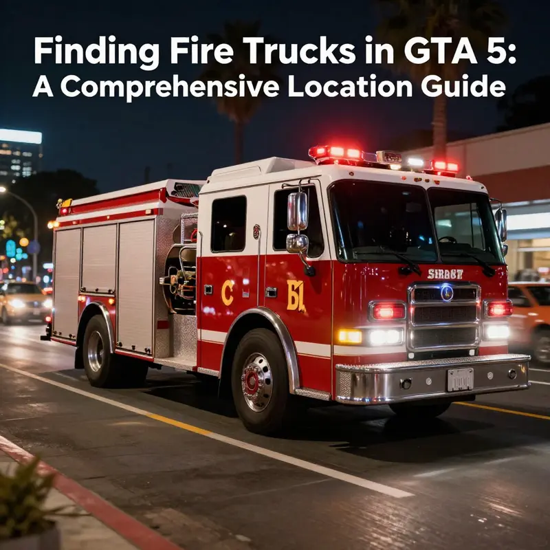The bustling Los Santos Fire Department, a prime location for finding fire trucks.