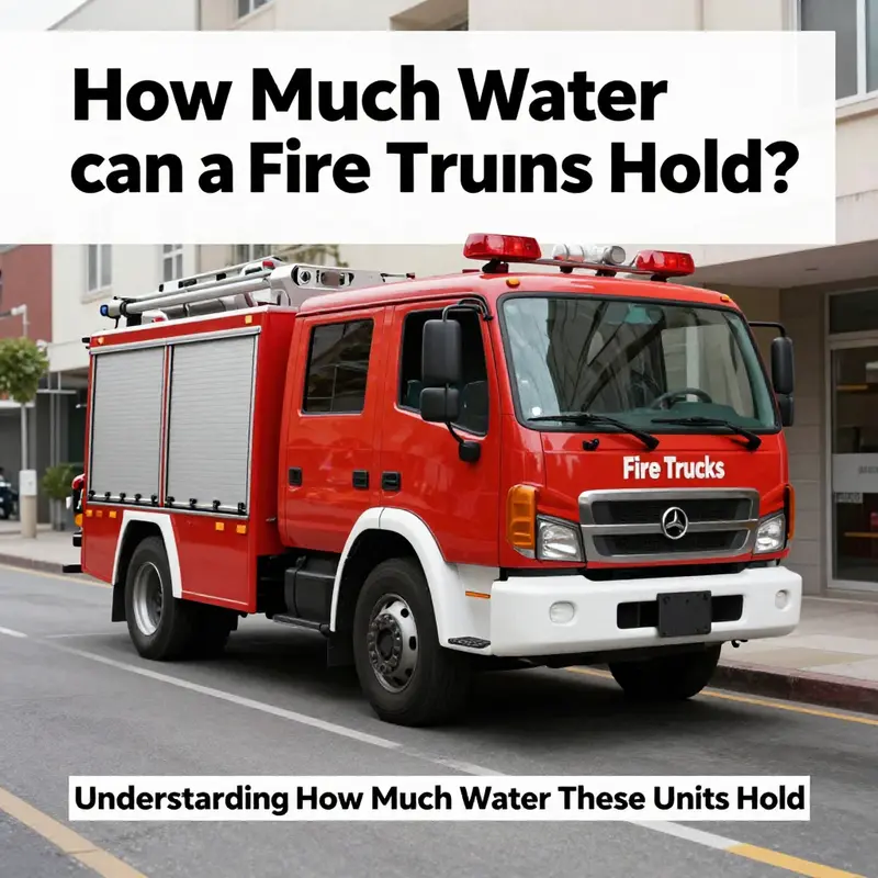 Small fire trucks are designed for quick responses and typically hold between 500 liters to 4 tons of water.