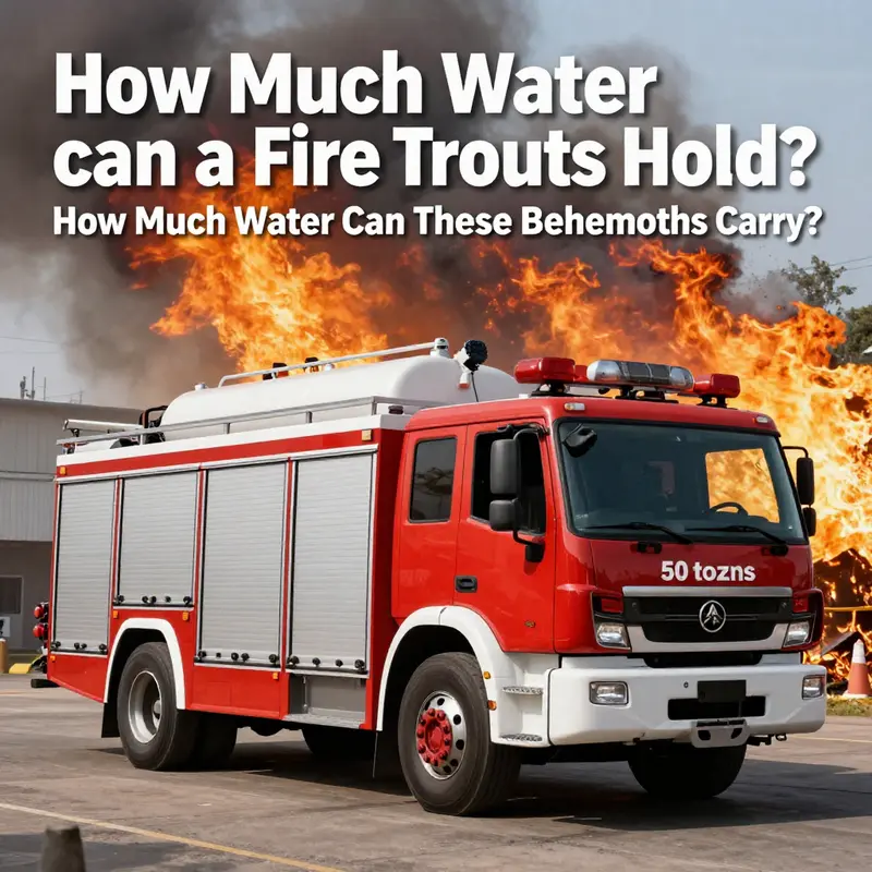 Small fire trucks are designed for quick responses and typically hold between 500 liters to 4 tons of water.