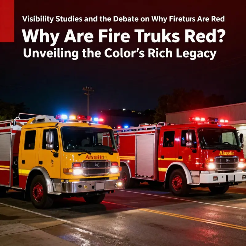 Historical view of fire trucks with their distinctive red paint, reflecting tradition and early firefighting practices.