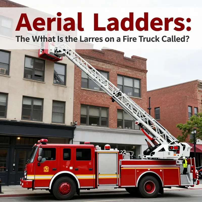 An aerial ladder extended high, exemplifying its role in urban firefighting operations.