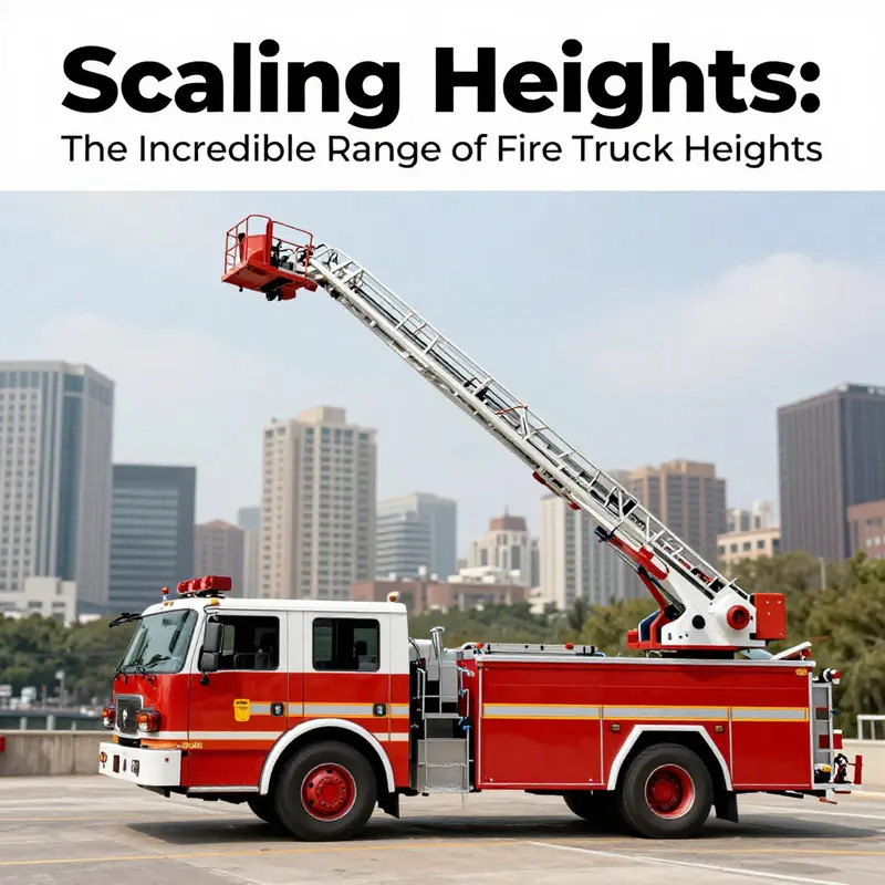 Standard fire trucks display height variations, crucial for urban navigation.