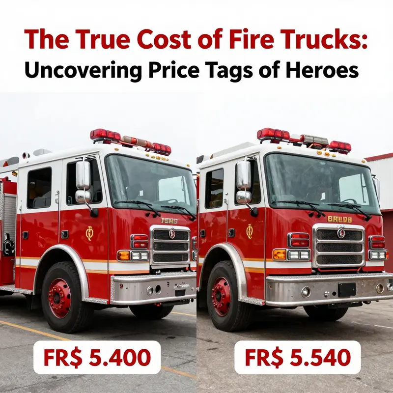 A standard pumper fire truck ready for action, representing basic fire truck costs in firefighting.
