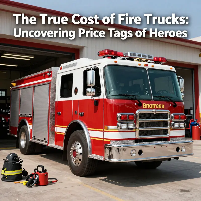 A standard pumper fire truck ready for action, representing basic fire truck costs in firefighting.