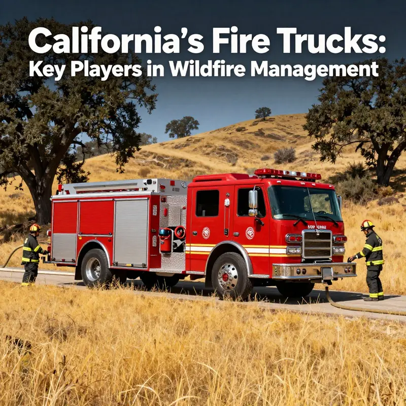 A fire truck prepares for action against California’s wildfires.