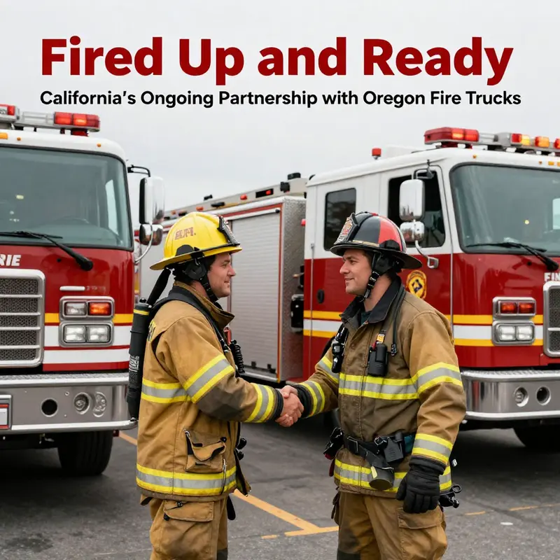 Firefighters from California and Oregon join forces to face wildfire challenges together.