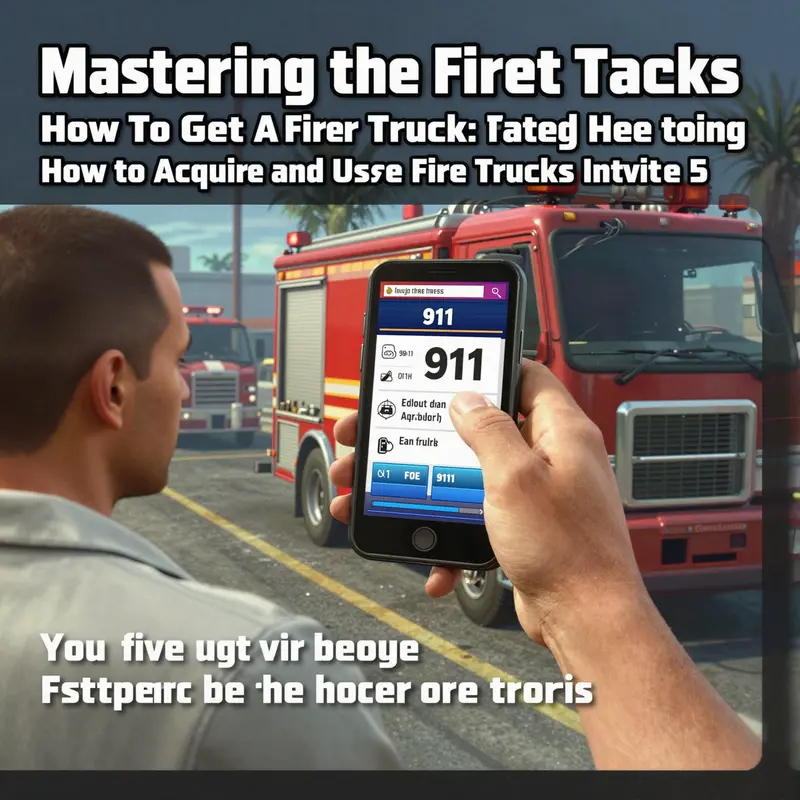 Calling emergency services for a fire truck in GTA 5.