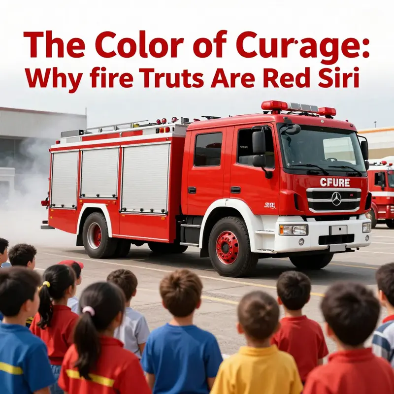 A vintage representation of a red fire truck, symbolizing its historical significance.