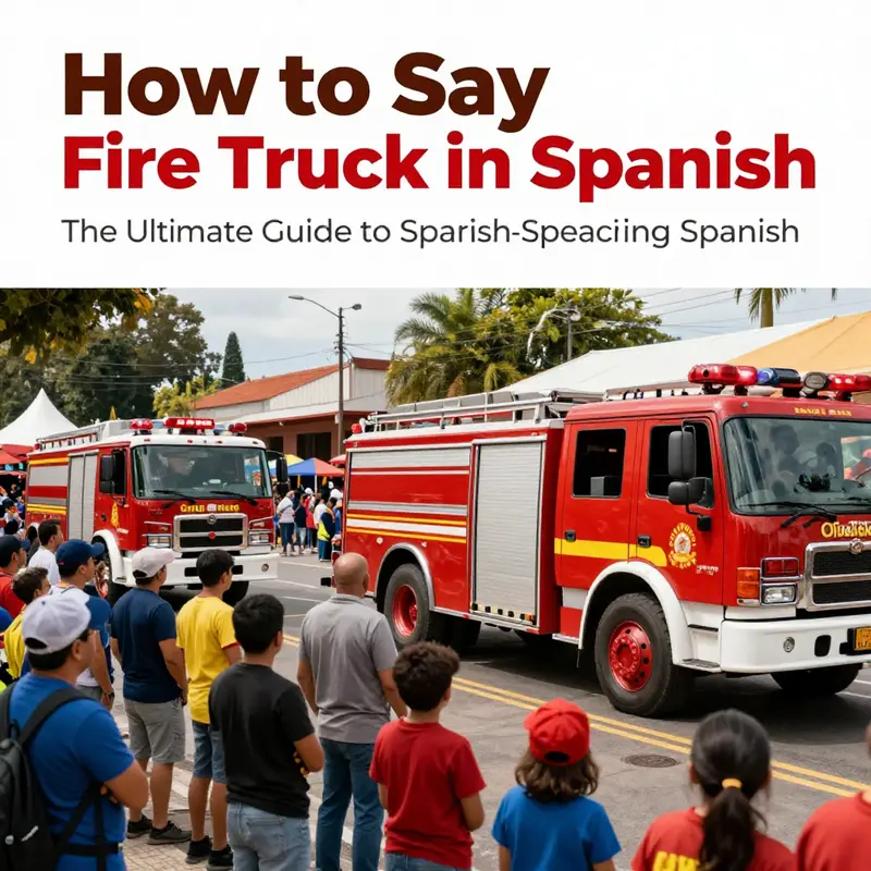 Various expressions that mean fire truck in Spanish.