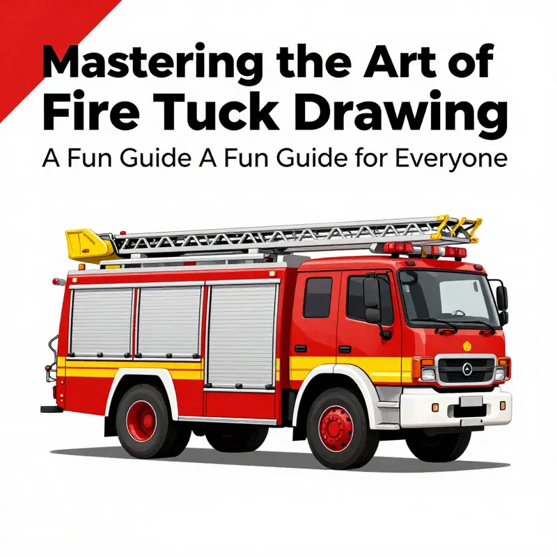 Step 1: Sketching the main body of an easy fire truck.
