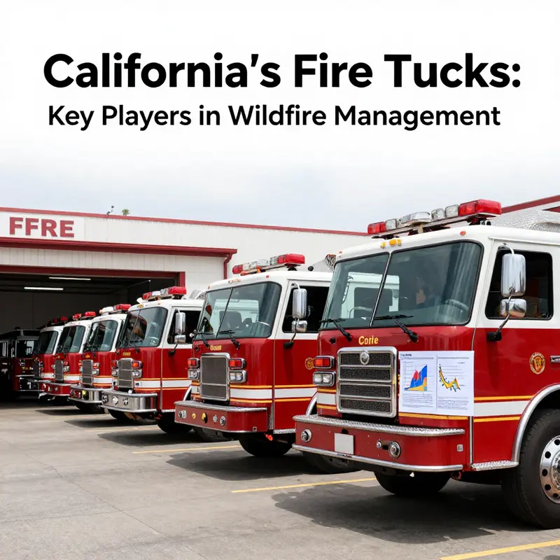 A fire truck prepares for action against California’s wildfires.