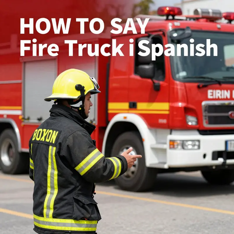Various expressions that mean fire truck in Spanish.