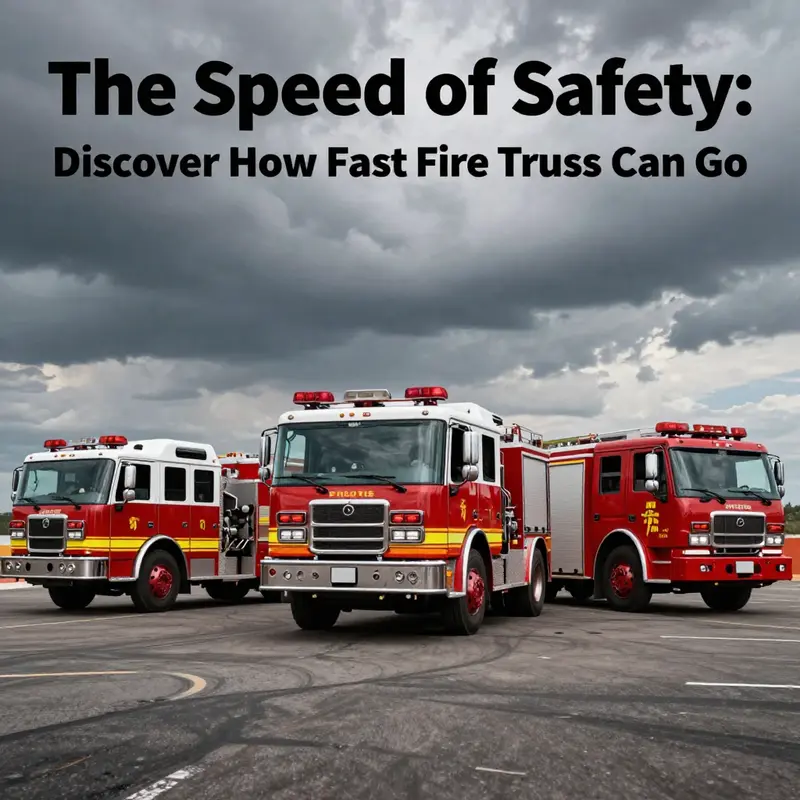 An impressive array of fire trucks showcasing multiple models indicating their variability in speed and function.