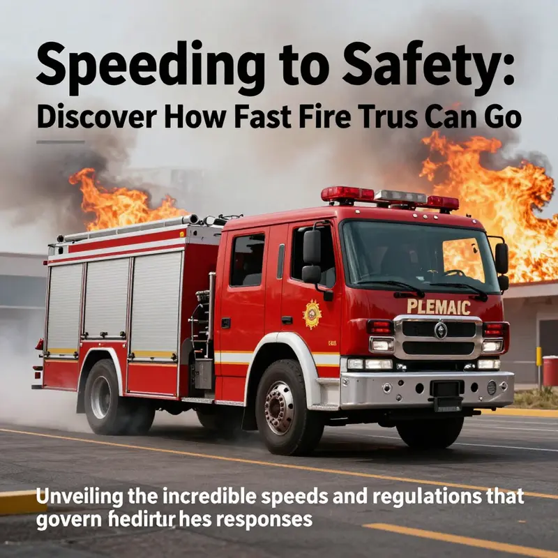 A fire truck responding to an emergency scenario, with smoke and flames in the background highlighting its critical role.