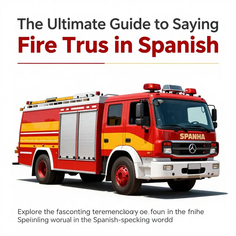 A fire truck depicted in an artistic style highlighting Spanish cultural elements.