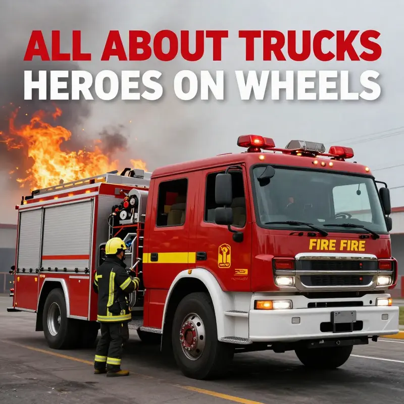 A modern fire truck ready for emergency response, highlighting its iconic red color and essential features.