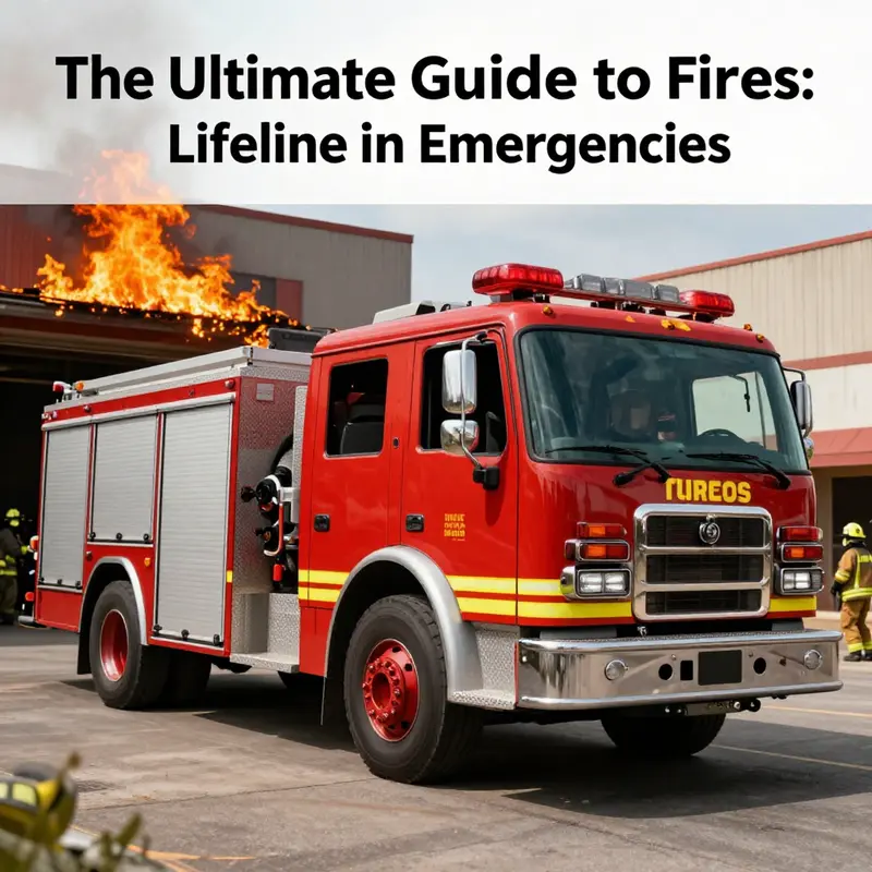 A fire truck actively responding to a fire emergency, demonstrating the crucial role of firefighting in public safety.