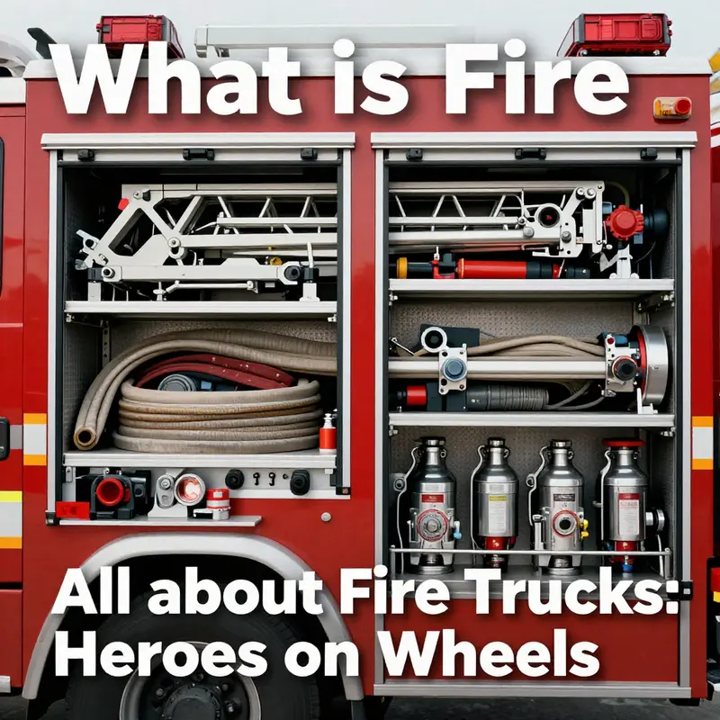 A modern fire truck ready for emergency response, highlighting its iconic red color and essential features.