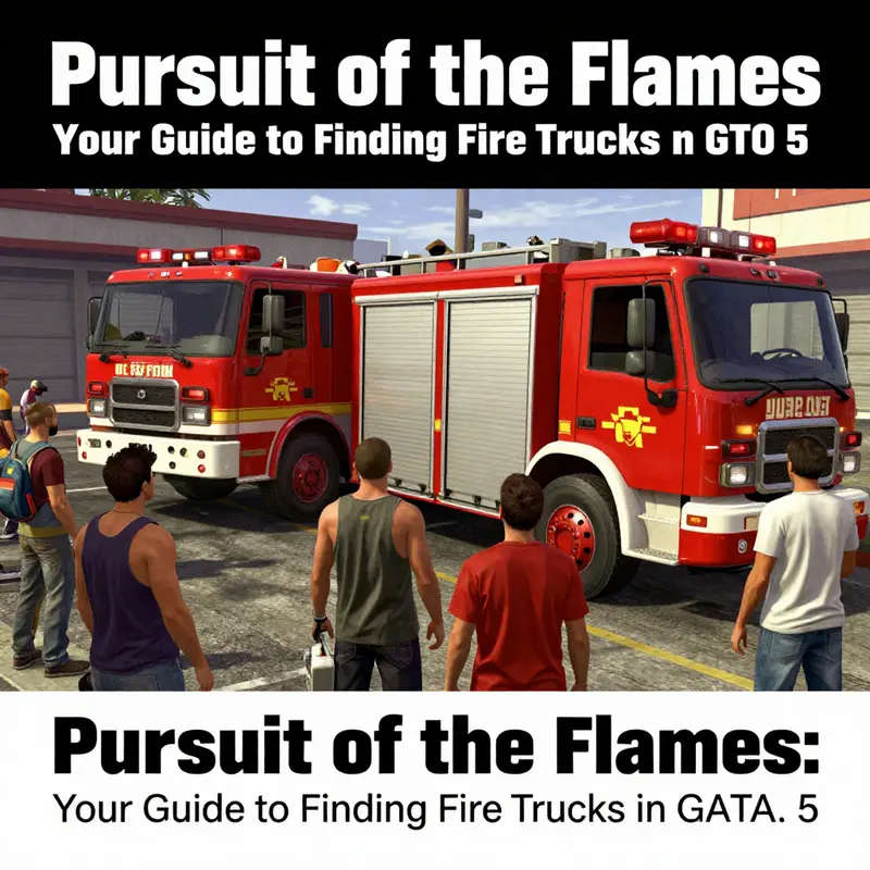 Fire trucks stationed at essential locations throughout Los Santos.