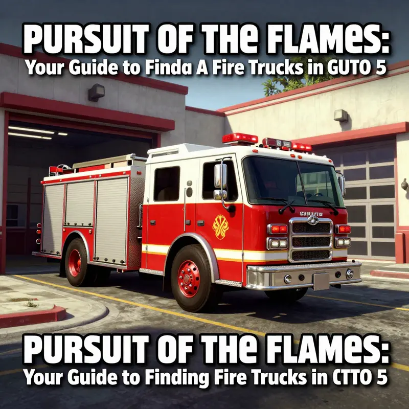 Fire trucks stationed at essential locations throughout Los Santos.