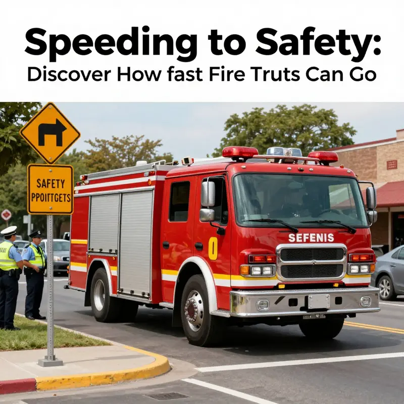 A lineup of fire trucks demonstrating their impressive top speeds.