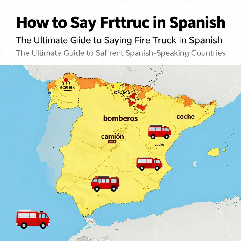 Various expressions that mean fire truck in Spanish.