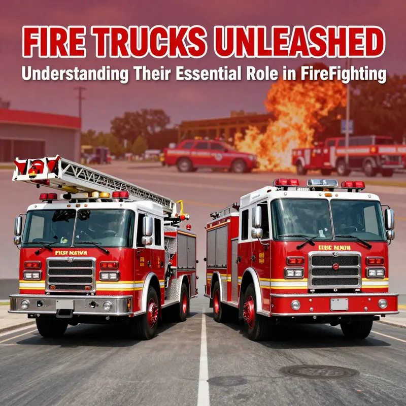 A fire truck stands ready, embodying its critical role in firefighting and community safety.
